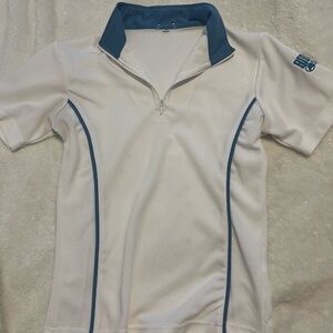 Youth White and Blue Polo Equestrian Shirt
